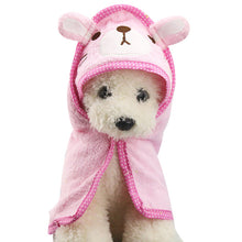 Load image into Gallery viewer, Soft Pet Dog Cat hat Animal Bathrobe Bath Towel Puppy Shower Wash Supplies Dog Pet cap Medium Small dog clothes  S/M/L
