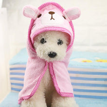 Load image into Gallery viewer, Soft Pet Dog Cat hat Animal Bathrobe Bath Towel Puppy Shower Wash Supplies Dog Pet cap Medium Small dog clothes  S/M/L
