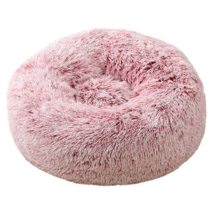 Super Soft Pet Bed Kennel Dog Round Cat Winter Warm Sleeping Bag Long Plush Puppy Cushion Mat Portable Cat Supplies 46/50/60cm