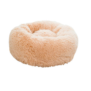 Super Soft Pet Bed Kennel Dog Round Cat Winter Warm Sleeping Bag Long Plush Puppy Cushion Mat Portable Cat Supplies 46/50/60cm