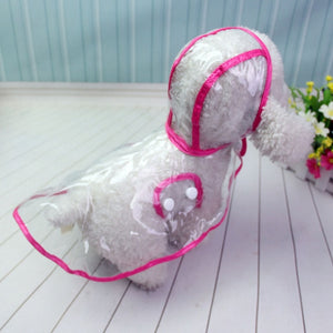 Waterproof Transparent Raincoats XS-XL Dog Raincoat Spring Summer Rain Coats Dog Light Clothes Pet Accessories Puppy Rain